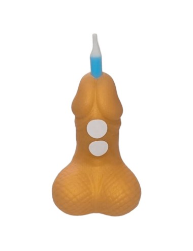 DIABLO PICANTE - CANDELA NUMERO DI COMPLEANNO PENE DORATA