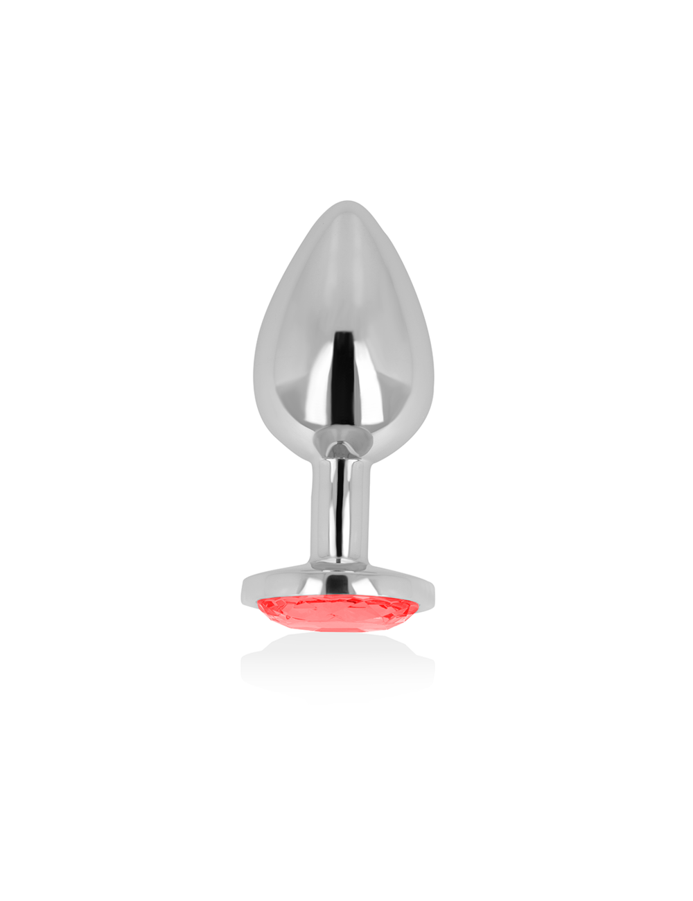 OHMAMA - PLUG ANALE CON CRISTALLO ROSSO 8 CM