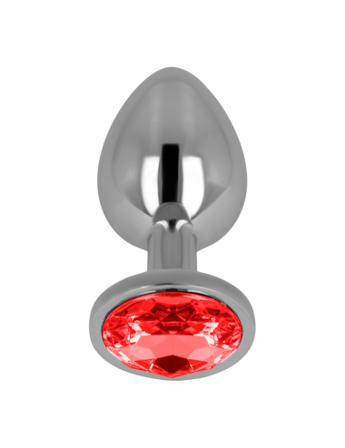 OHMAMA - PLUG ANALE CON CRISTALLO ROSSO 8 CM