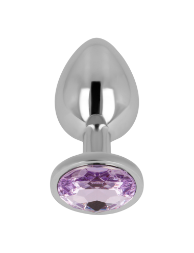 OHMAMA - PLUG ANALE CON CRISTALLO VIOLA 8 CM