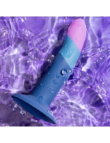 ROMP - DILDO IN SILICONE PICCOLO CON VENTOSA TRICOLORE 14 CM