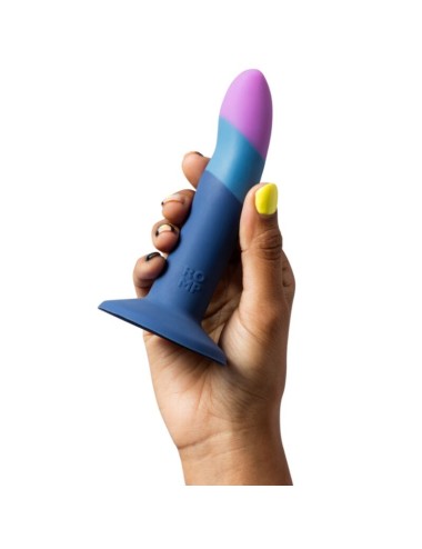 ROMP - DILDO IN SILICONE PICCOLO CON VENTOSA TRICOLORE 14 CM