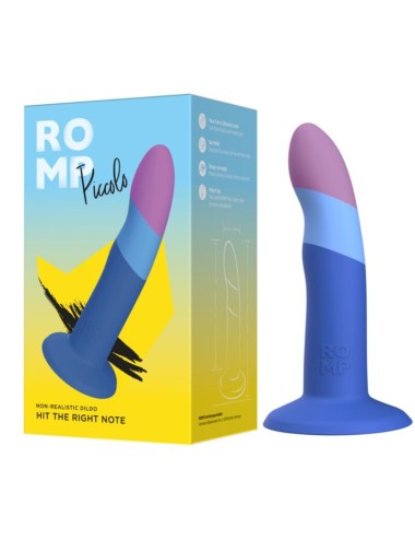 ROMP - DILDO IN SILICONE PICCOLO CON VENTOSA TRICOLORE 14 CM