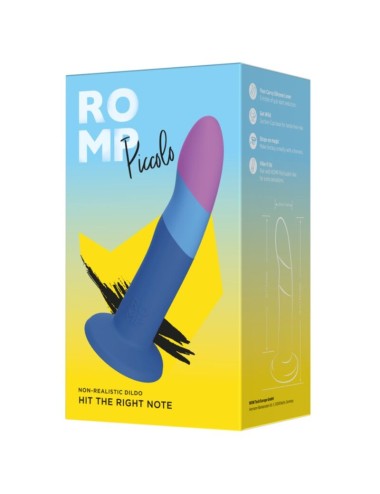 ROMP - DILDO IN SILICONE PICCOLO CON VENTOSA TRICOLORE 14 CM