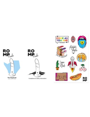 ROMP - DILDO IN SILICONE PICCOLO CON VENTOSA TRICOLORE 14 CM