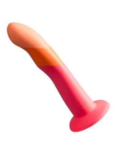ROMP - DIZI DILDO IN SILICONE CON VENTOSA TRICOLORE 18 CM