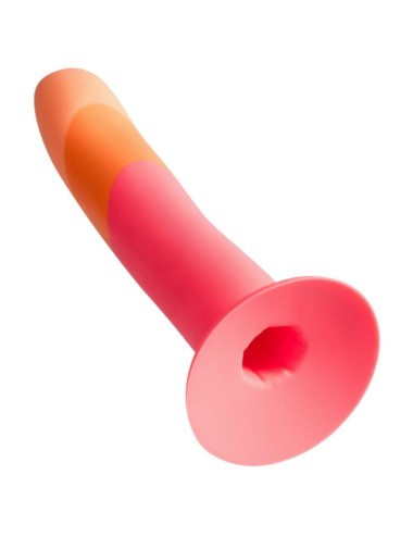 ROMP - DIZI DILDO IN SILICONE CON VENTOSA TRICOLORE 18 CM