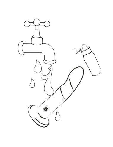 ROMP - DIZI DILDO IN SILICONE CON VENTOSA TRICOLORE 18 CM