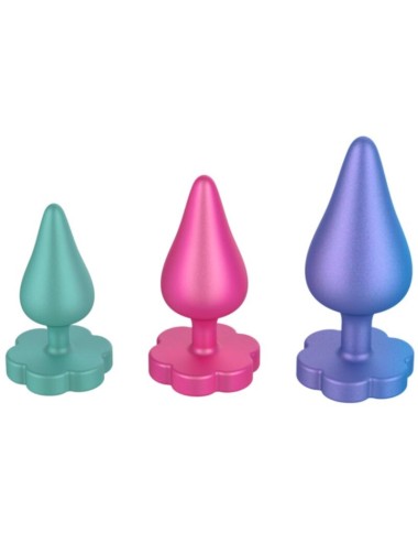 ROMP - KIT PER ALLENAMENTO ANALE LUSTER S/M/L CON BASE A FORMA DI FIORE
