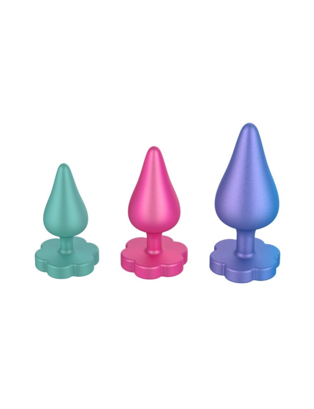 ROMP - KIT PER ALLENAMENTO ANALE LUSTER S/M/L CON BASE A FORMA DI FIORE