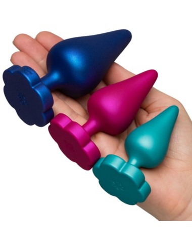 ROMP - KIT PER ALLENAMENTO ANALE LUSTER S/M/L CON BASE A FORMA DI FIORE