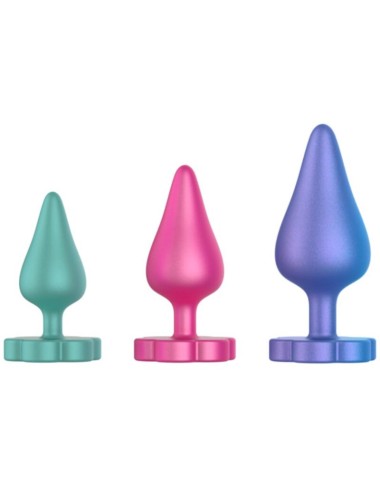 ROMP - KIT PER ALLENAMENTO ANALE LUSTER S/M/L CON BASE A FORMA DI FIORE