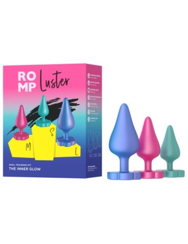 ROMP - KIT PER ALLENAMENTO ANALE LUSTER S/M/L CON BASE A FORMA DI FIORE