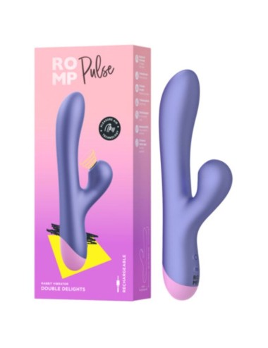 ROMP - PULSE VIBRATORE ELETTRICO BLU RABBIT PER LA SENSIBILITÀ DEL PUNTO G