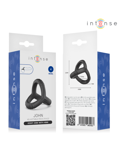 INTENSE - JOHN ANELLO PER PENE TRIPLO REGOLABILE MODELLO 4