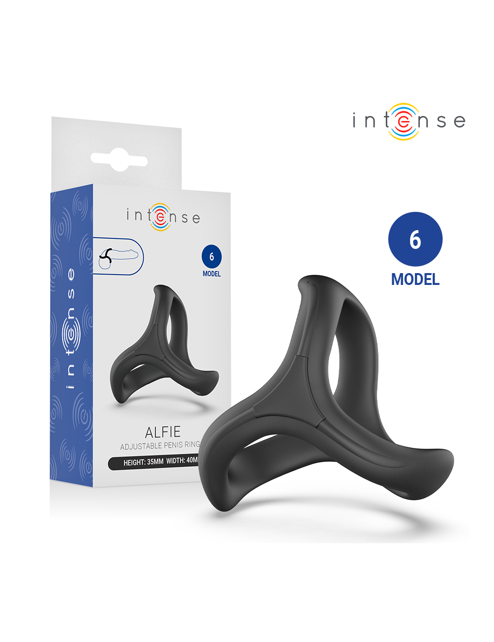 INTENSE - ALFIE ANELLO PER PENE TRIPLO REGOLABILE MODELLO 6