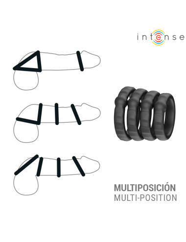 INTENSE - MICHIEL SET DI 4 ANELLI PER PENE MODELLO 10