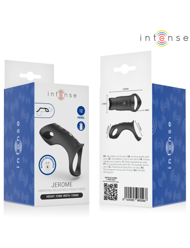 INTENSE - JEROME ANELLO PER PENE VIBRANTE REGOLABILE MODELLO 12