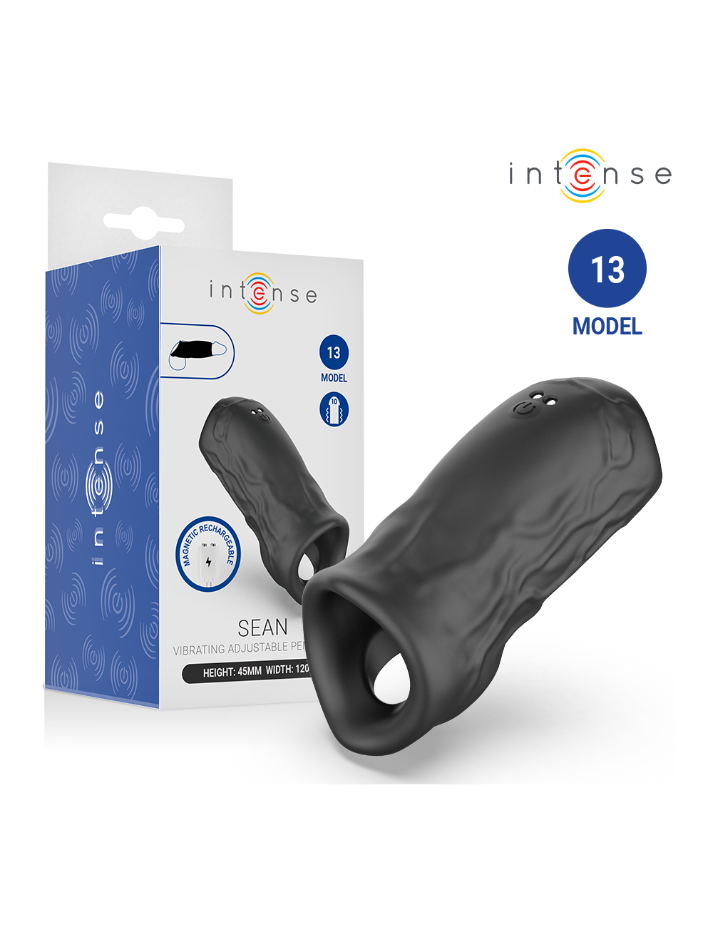 INTENSE - SEAN ANELLO PER PENE VIBRANTE REGOLABILE MODELLO 13