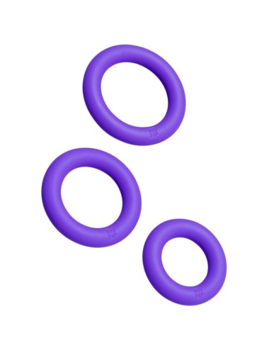 ROMP - REMIX TRIO SET DI 3 ANELLI PER PENE IN SILICONE VIOLA