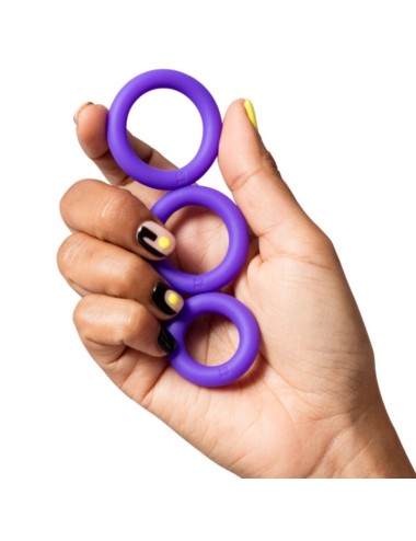 ROMP - REMIX TRIO SET DI 3 ANELLI PER PENE IN SILICONE VIOLA