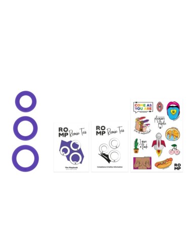 ROMP - REMIX TRIO SET DI 3 ANELLI PER PENE IN SILICONE VIOLA
