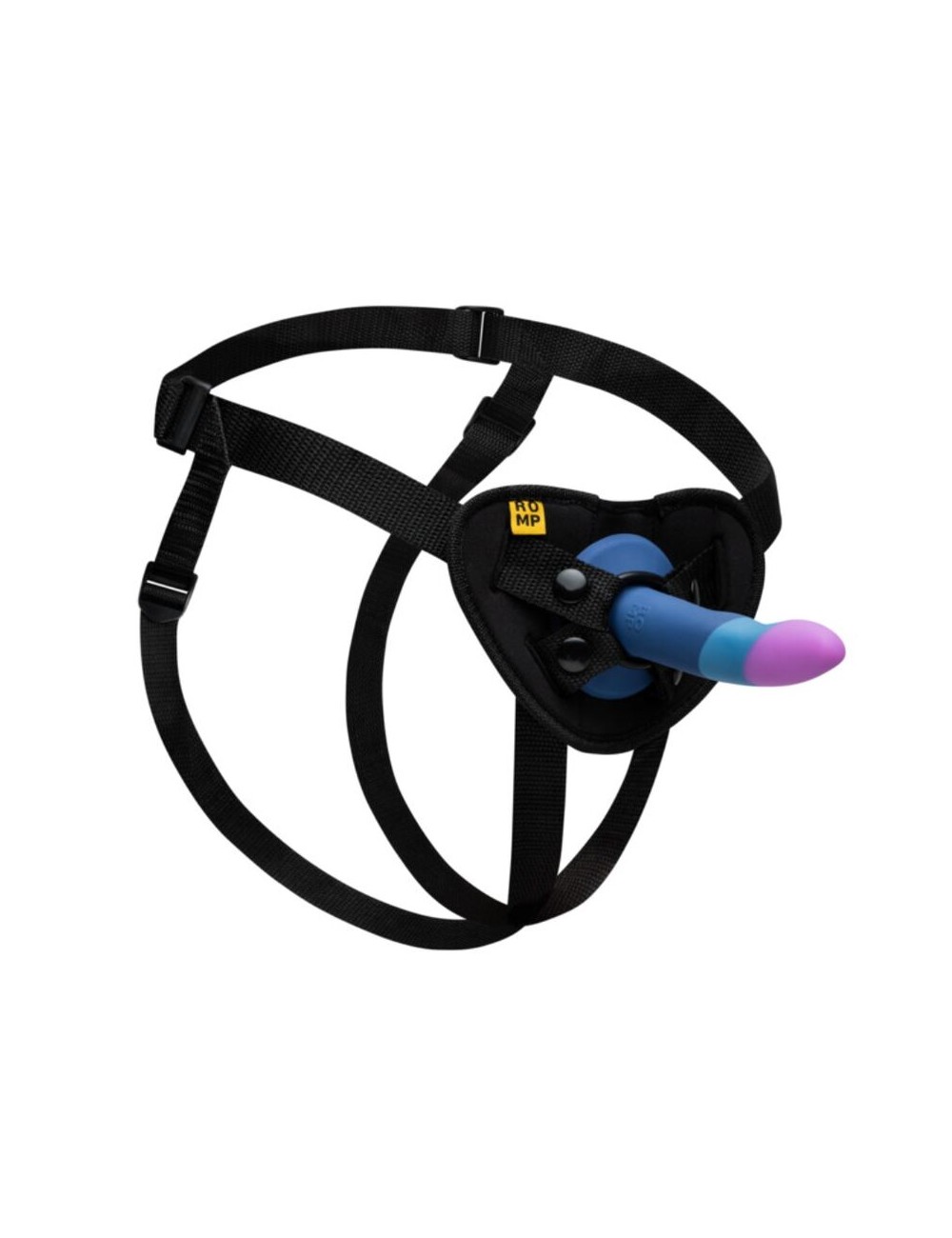 ROMP - DILDO IN SILICONE PICCOLO CON VENTOSA TRICOLORE 14 CM