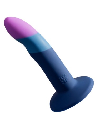 ROMP - DILDO IN SILICONE PICCOLO CON VENTOSA TRICOLORE 14 CM
