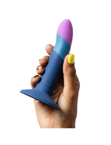 ROMP - DILDO IN SILICONE PICCOLO CON VENTOSA TRICOLORE 14 CM