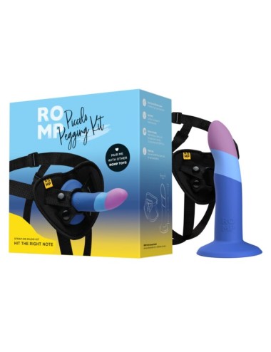 ROMP - DILDO IN SILICONE PICCOLO CON VENTOSA TRICOLORE 14 CM