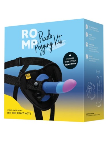 ROMP - DILDO IN SILICONE PICCOLO CON VENTOSA TRICOLORE 14 CM