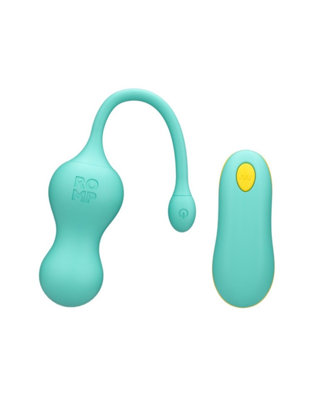 ROMP - CELLO VIBRATORE MULTIFUNZIONE A UOVO TURCHESE CON TELECOMANDO