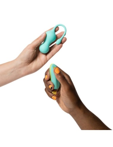 ROMP - CELLO VIBRATORE MULTIFUNZIONE A UOVO TURCHESE CON TELECOMANDO