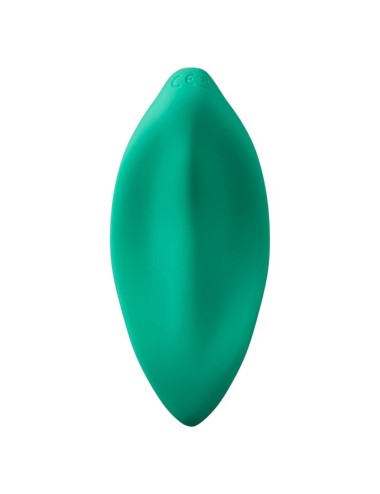 ROMP - VIBRATORE A ONDE STIMOLATORE CLITORIDEO FORMA ERGONOMICA VERDE ACQUA