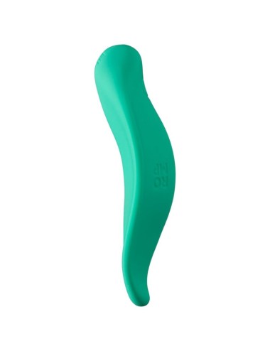 ROMP - VIBRATORE A ONDE STIMOLATORE CLITORIDEO FORMA ERGONOMICA VERDE ACQUA