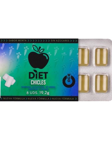 WUG DIET - BLISTER DI GOMME DA MASTICARE FUNZIONALI ALLA MENTA SENZA ZUCCHERO
