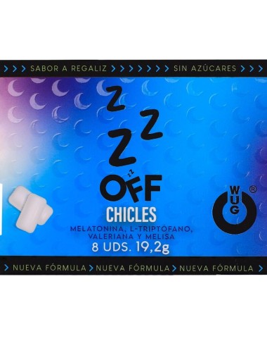 WUG OFF - GOMME DA MASTICARE AL GUSTO DI LIQUIRIZIA CON MELATONINA FUNZIONALE E VALERIANA