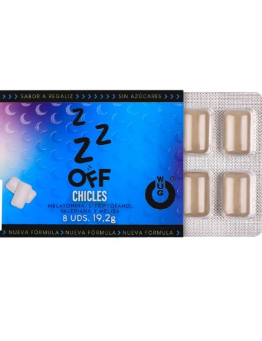 WUG OFF - GOMME DA MASTICARE AL GUSTO DI LIQUIRIZIA CON MELATONINA FUNZIONALE E VALERIANA