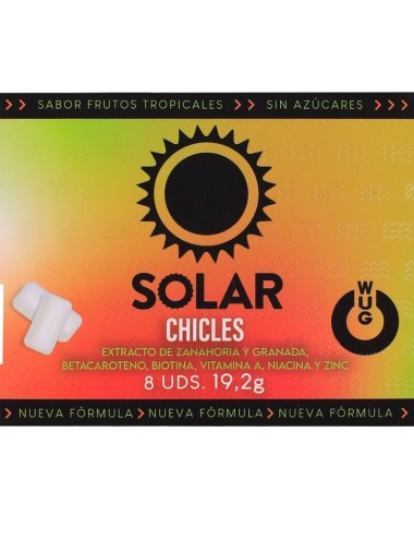 WUG SOLAR - GOMME DA MASTICARE FUNZIONALI CON VITAMINE E ZINCO AL GUSTO DI FRUTTI TROPICALI