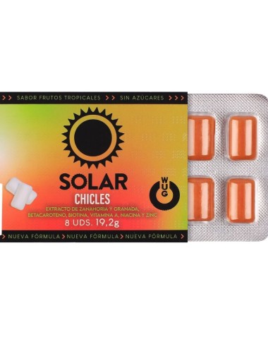 WUG SOLAR - GOMME DA MASTICARE FUNZIONALI CON VITAMINE E ZINCO AL GUSTO DI FRUTTI TROPICALI
