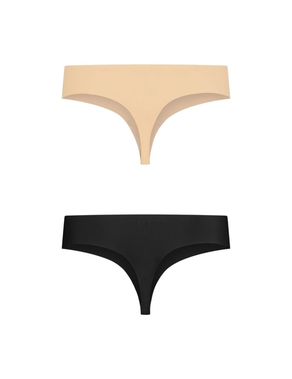 BYE-BRA - PACK 2 TANGAS INVISIBLES BEIGE Y NEGRO TALLA S