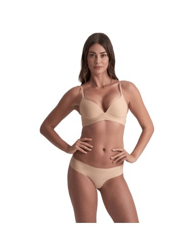 BYE-BRA - PACK 2 TANGAS INVISIBLES BEIGE Y NEGRO TALLA S