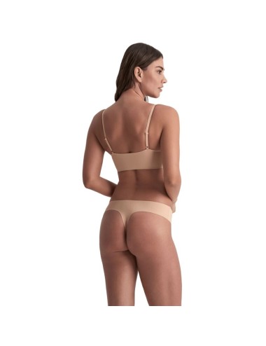 BYE-BRA - PACK 2 TANGAS INVISIBLES BEIGE Y NEGRO TALLA M
