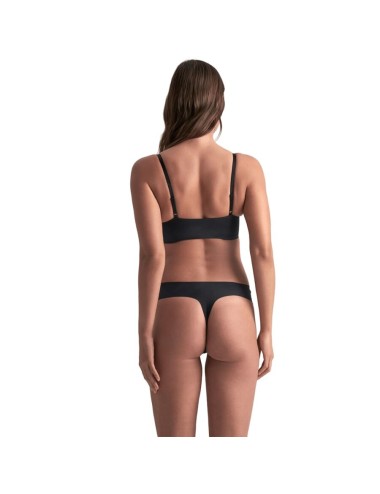 BYE-BRA - PACK 2 TANGAS INVISIBLES BEIGE Y NEGRO TALLA XXL