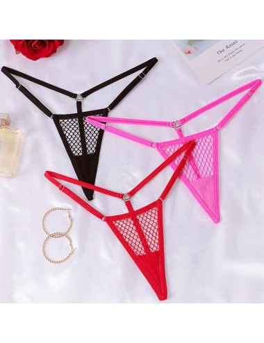 CHILIROSE - CR 4856 MICRO PERIZOMA REJILLA ROSA NEON S/M