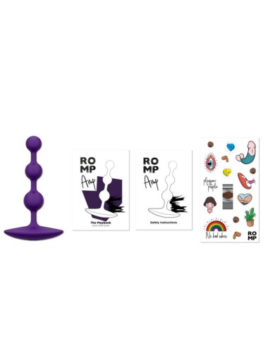 ROMP - AMP PERLE ANALALI IN SILICONE FLESSIBILE VIOLA 12,5 CM VIOLA