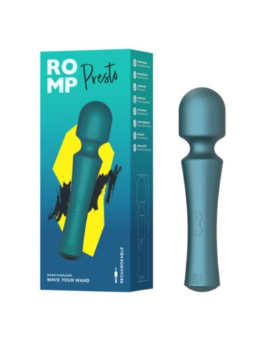 ROMP - PRESTO MINI VIBRATORE A BACCHETTA CON TESTINA FLESSIBILE VERDE