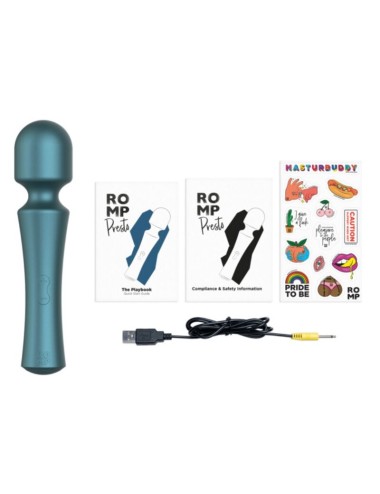 ROMP - PRESTO MINI VIBRATORE A BACCHETTA CON TESTINA FLESSIBILE VERDE