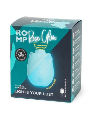 ROMP - ROSE STRUMENTO DI ASPIRAZIONE CLITORIDEA GLOW CHE SI ILLUMINA AL BUIO
