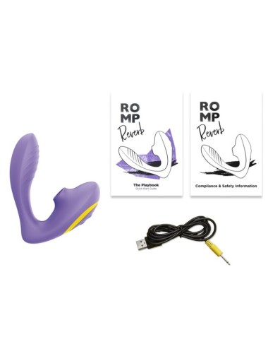 ROMP - REVERB STIMOLATORE DEL PUNTO G E DISPOSITIVO DI ASPIRAZIONE CLITORIDEA REVERB VIOLA